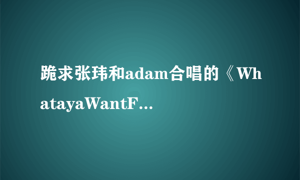 跪求张玮和adam合唱的《WhatayaWantFromMe》QQ空间MP3链接？