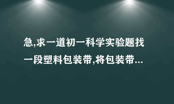 急,求一道初一科学实验题找一段塑料包装带,将包装带撕成细丝后,一端打结,然后用干燥的手顺着细丝往下拉几下,会有什么现象!