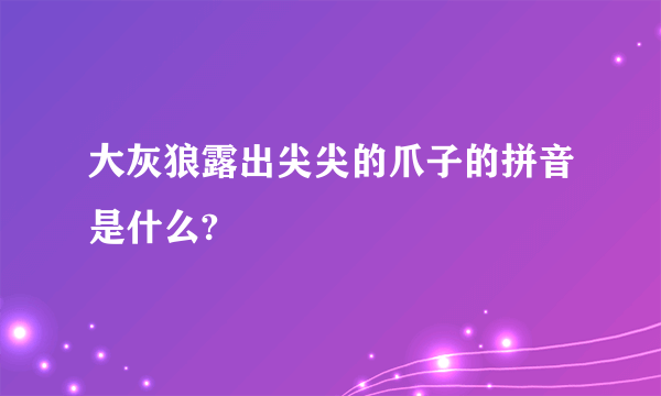 大灰狼露出尖尖的爪子的拼音是什么?