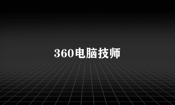 360电脑技师