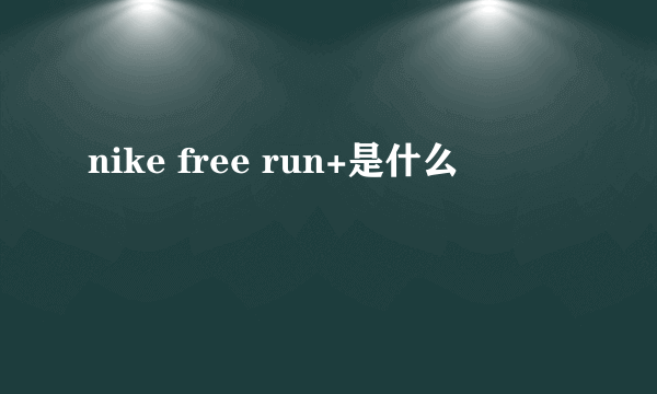 nike free run+是什么