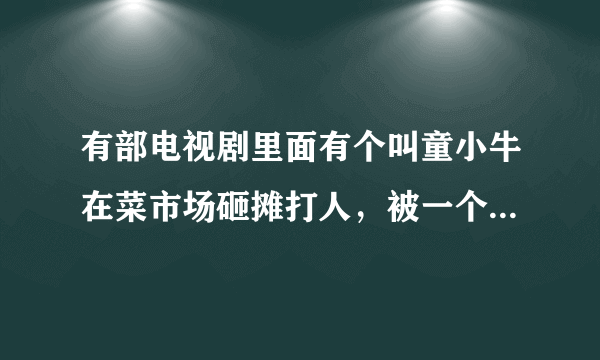 有部电视剧里面有个叫童小牛在菜市场砸摊打人，被一个叫马书记的看到了