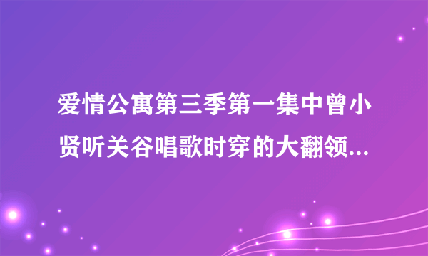 爱情公寓第三季第一集中曾小贤听关谷唱歌时穿的大翻领马甲哪可以卖到？或者有款试差不多的