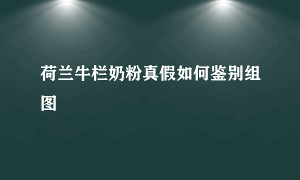 荷兰牛栏奶粉真假如何鉴别组图