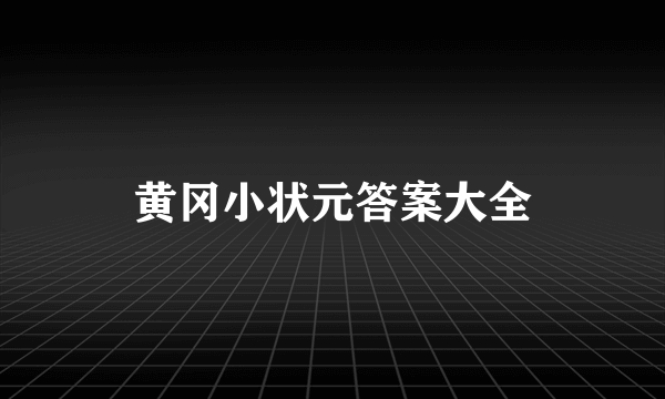 黄冈小状元答案大全