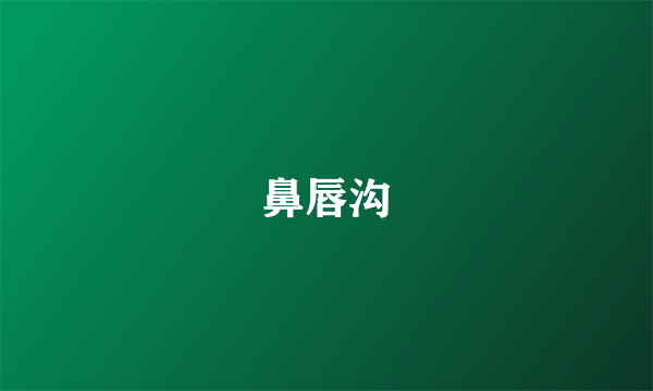 鼻唇沟