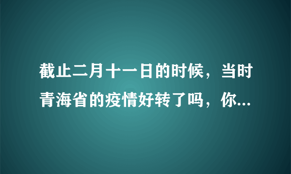 截止二月十一日的时候，当时青海省的疫情好转了吗，你怎么看？