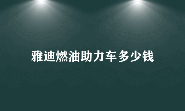 雅迪燃油助力车多少钱