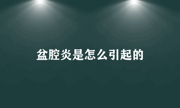 盆腔炎是怎么引起的