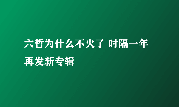 六哲为什么不火了 时隔一年再发新专辑