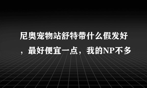 尼奥宠物站舒特带什么假发好，最好便宜一点，我的NP不多