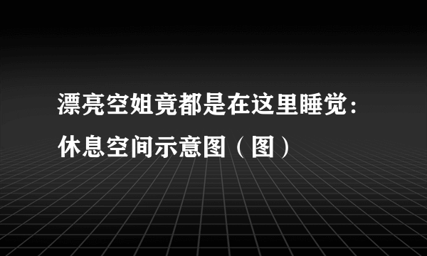 漂亮空姐竟都是在这里睡觉：休息空间示意图（图）