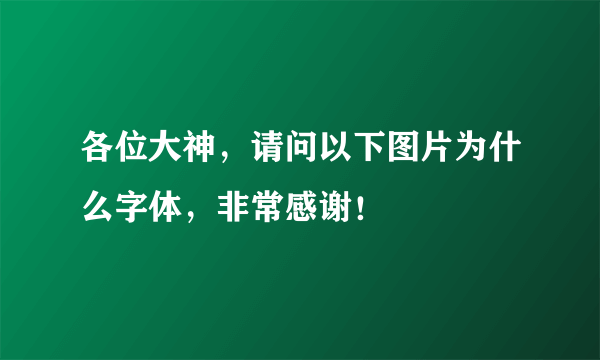 各位大神，请问以下图片为什么字体，非常感谢！