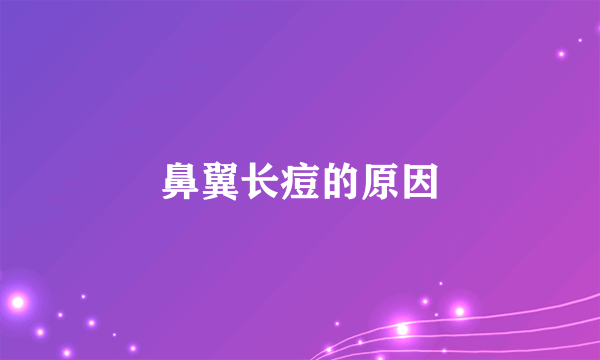 鼻翼长痘的原因