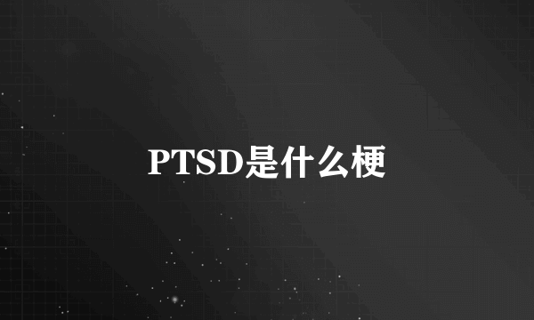 PTSD是什么梗