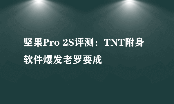 坚果Pro 2S评测：TNT附身软件爆发老罗要成