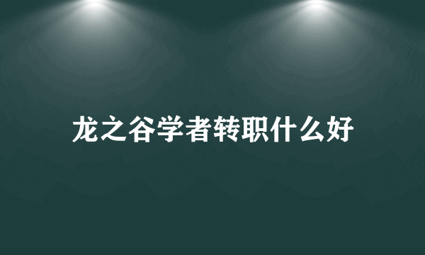 龙之谷学者转职什么好