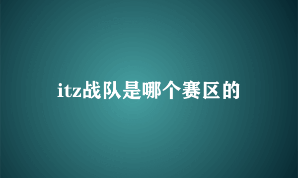 itz战队是哪个赛区的