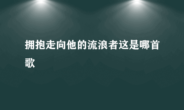 拥抱走向他的流浪者这是哪首歌