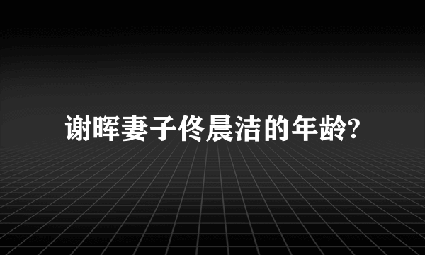 谢晖妻子佟晨洁的年龄?