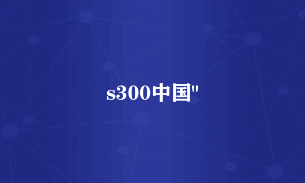 s300中国