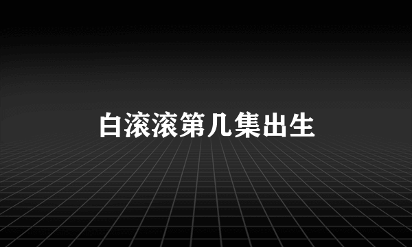 白滚滚第几集出生