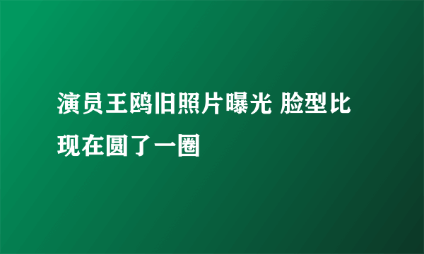 演员王鸥旧照片曝光 脸型比现在圆了一圈