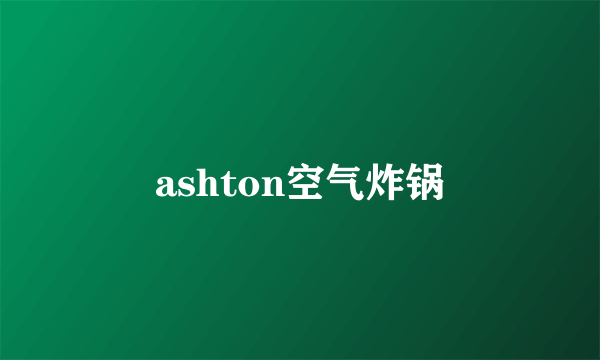 ashton空气炸锅