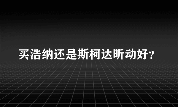 买浩纳还是斯柯达昕动好？