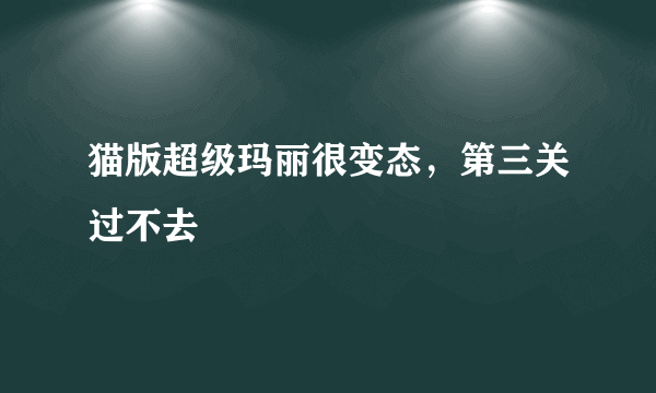 猫版超级玛丽很变态，第三关过不去