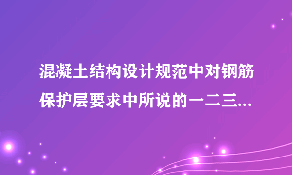 混凝土结构设计规范中对钢筋保护层要求中所说的一二三类环境指什么