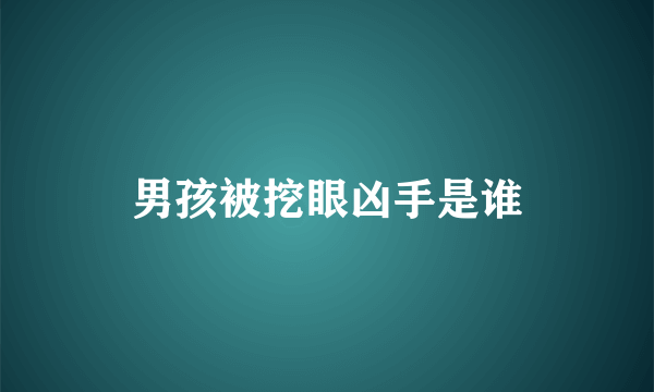 男孩被挖眼凶手是谁