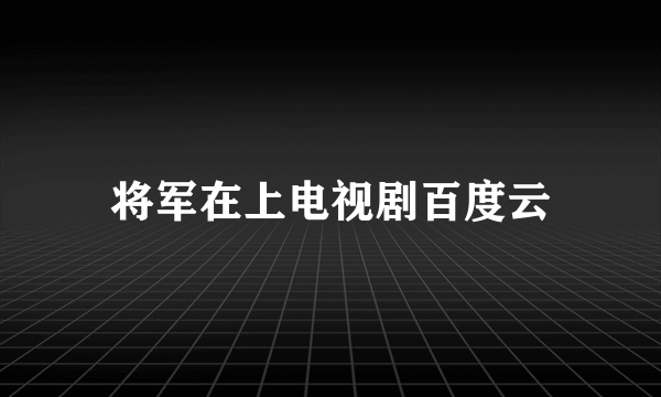 将军在上电视剧百度云