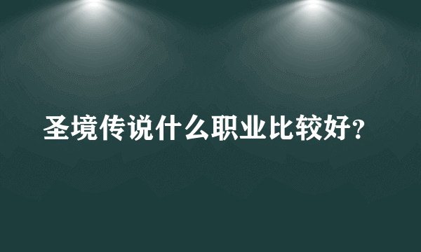 圣境传说什么职业比较好？