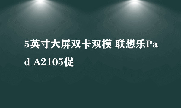 5英寸大屏双卡双模 联想乐Pad A2105促