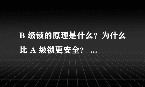 B 级锁的原理是什么？为什么比 A 级锁更安全？ 指纹锁呢？