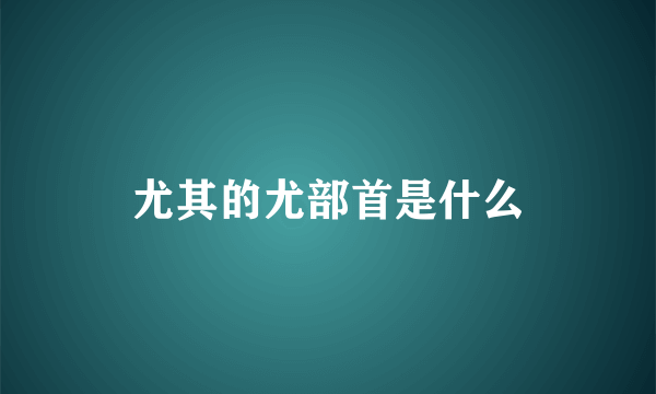 尤其的尤部首是什么