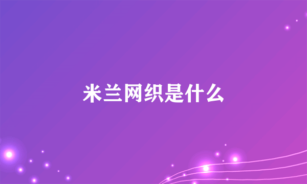 米兰网织是什么