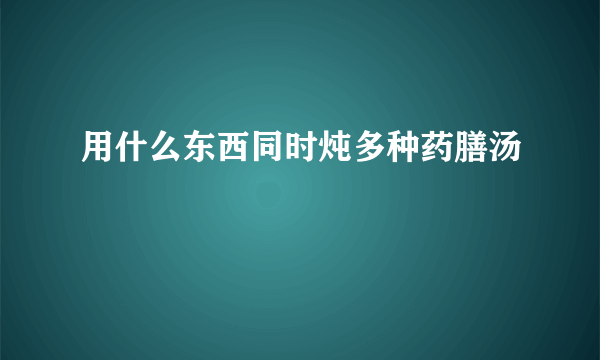 用什么东西同时炖多种药膳汤