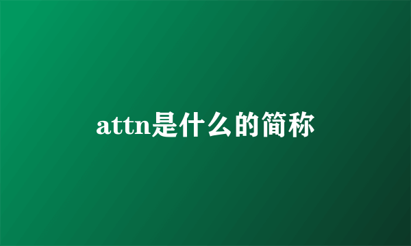 attn是什么的简称