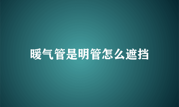 暖气管是明管怎么遮挡