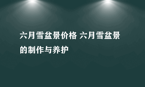 六月雪盆景价格 六月雪盆景的制作与养护