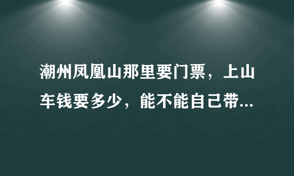 潮州凤凰山那里要门票，上山车钱要多少，能不能自己带吃的上去？？