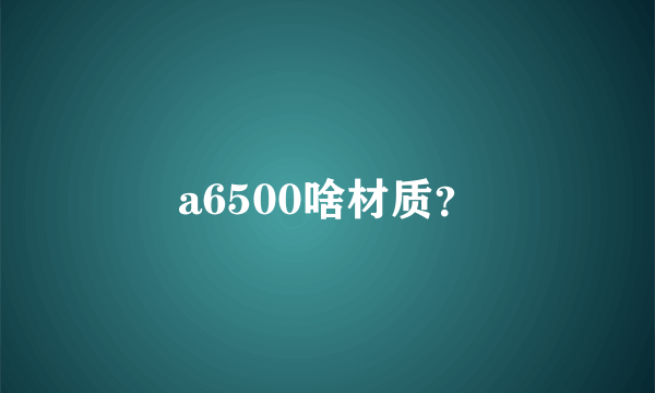 a6500啥材质？