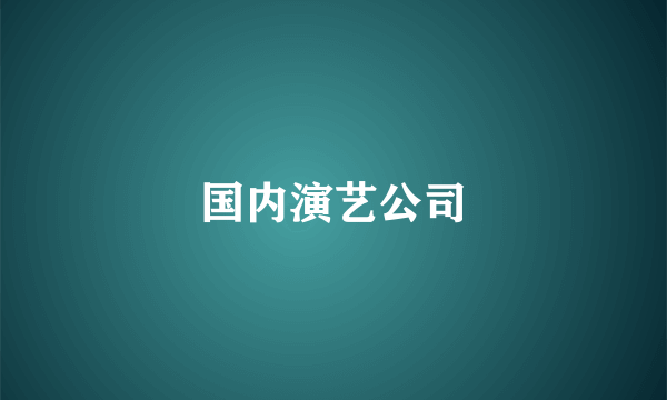 国内演艺公司