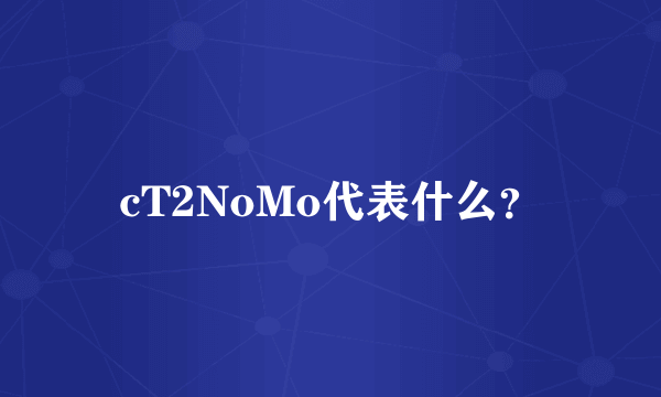 cT2NoMo代表什么？