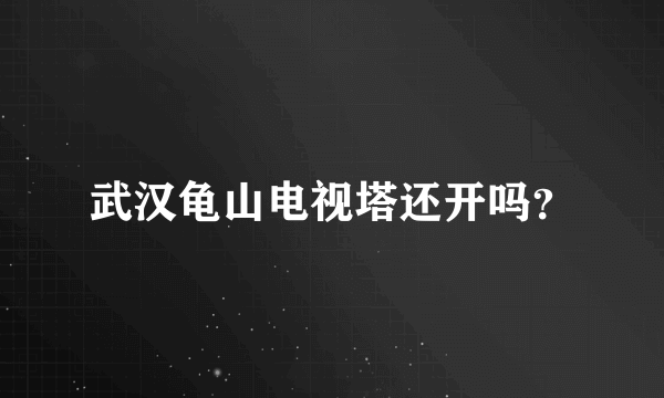 武汉龟山电视塔还开吗？