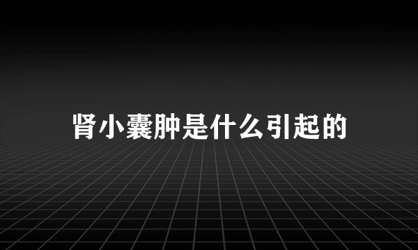 肾小囊肿是什么引起的