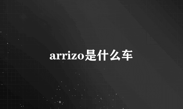 arrizo是什么车