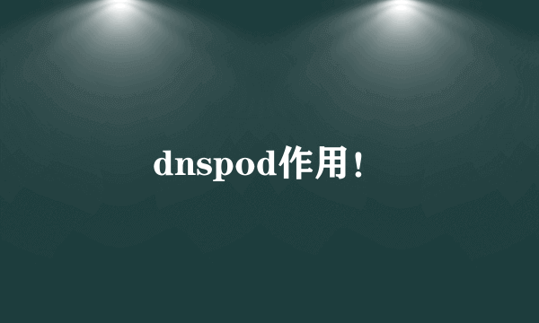 dnspod作用！